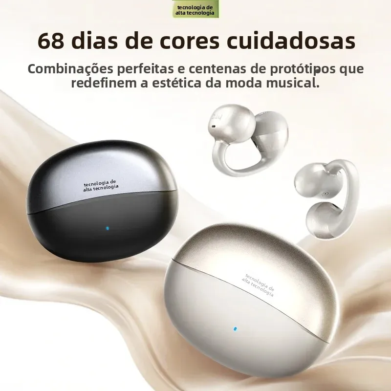 Htc ne56 fones de ouvido bluetooth v6.0 ows clipe de orelha esportes sem fio fones de redução de ruído chamadas ultra-leve earclip