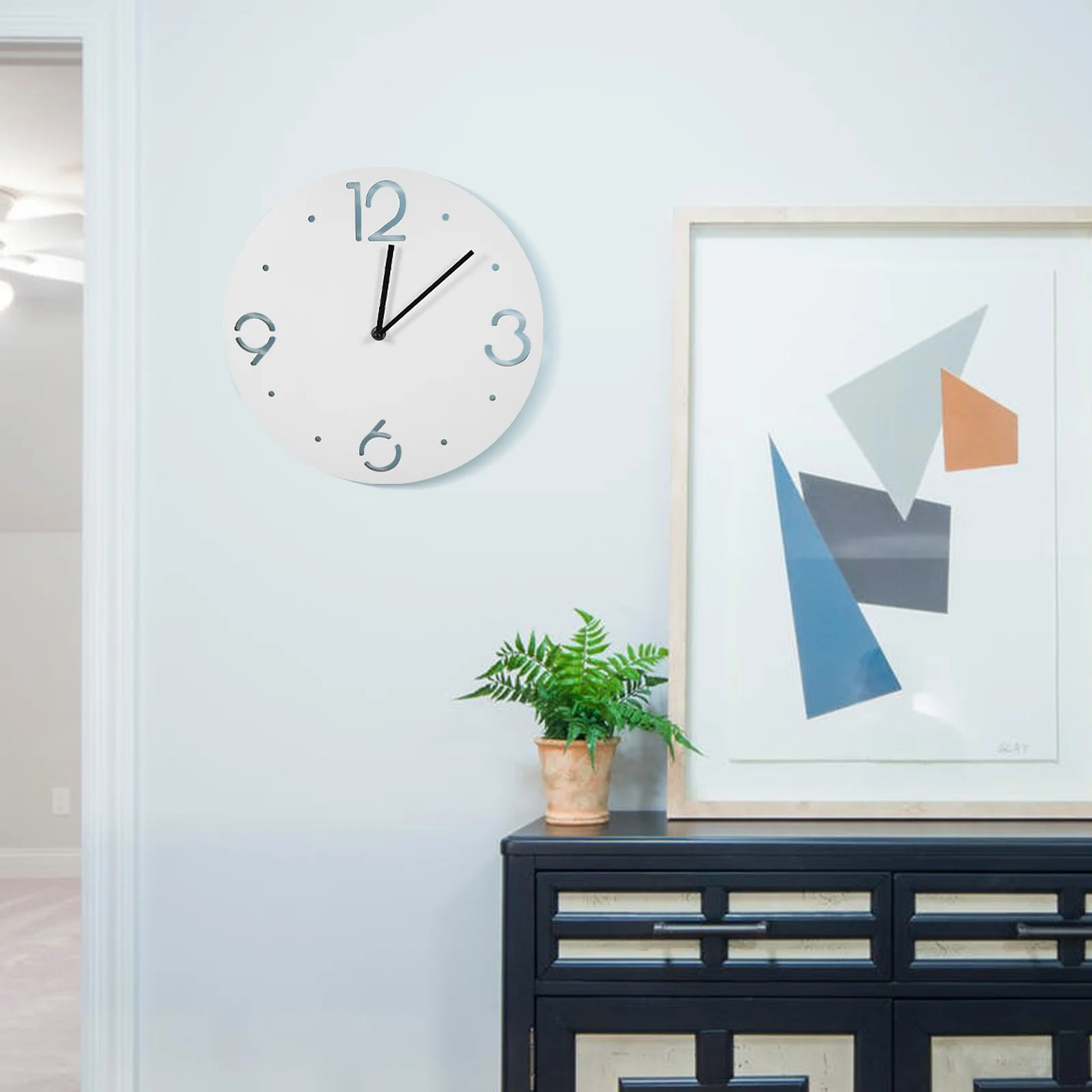 

Creative Acrylic Wall Silent Arabic Numerals Round Clock Decorative Home Office Bedroom Clock Easy Install Operated No