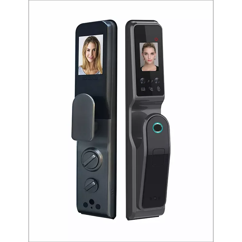 100 Face TUYA WIFI Remote Unlock 3D Face Recognition Smart Door Lock With Camera Fingerprint Palm Print Swip Card Password Key