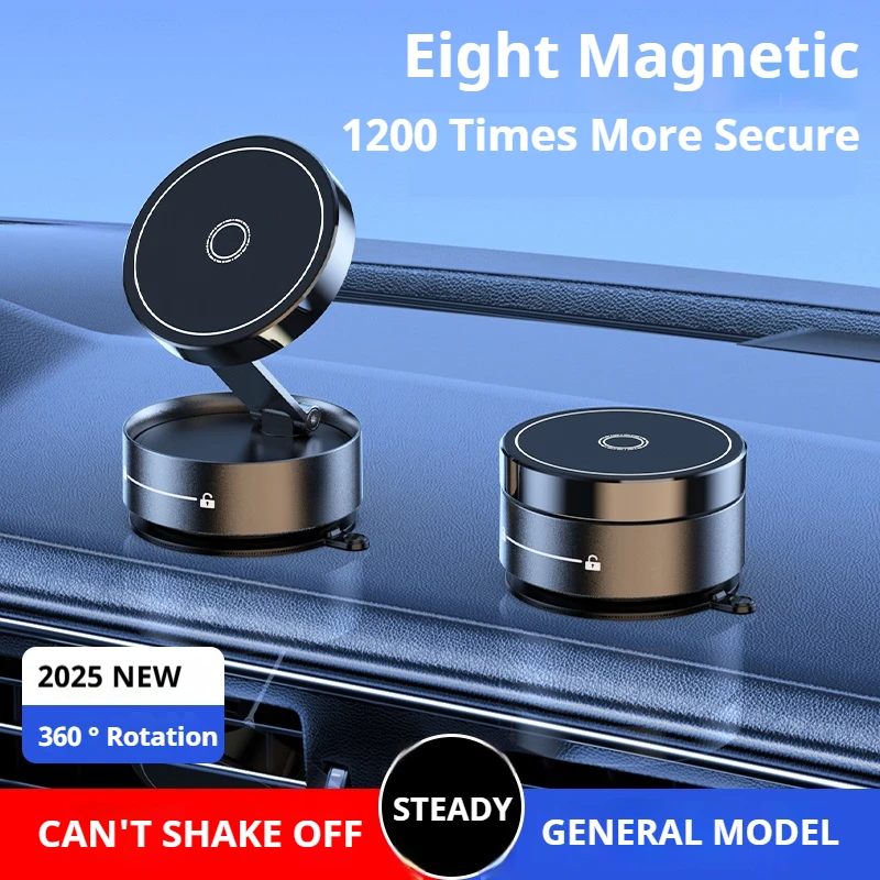Mobile Phone Holder Q12 Car Phone Stand Navigation Vacuum Suction Magnetic Suction Universal Desktop for All Scenarios