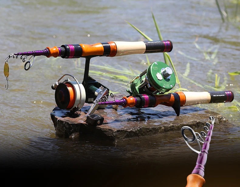 PURELURE NEUE Teleskopstange 1,86 m 2,10 m ML Power BFS 7ft Reisestange Forelle Spinning Casting Solid Tip Carbon Kleiner Köder Barschstange – Detail 12