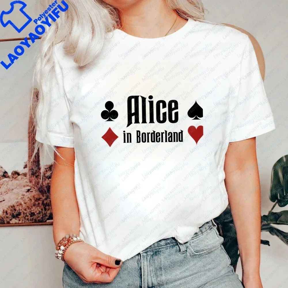 Unique Alice in Borderland Lucky Poker Short-Sleeved Shirt for Men and Women, Universal Fit, Patterned Large T-Shirt