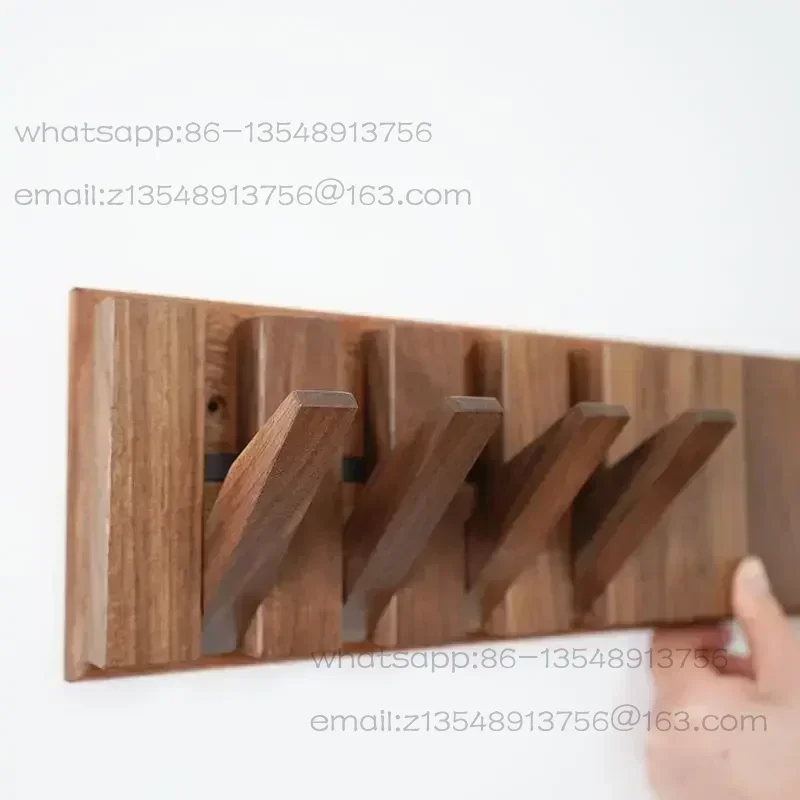 Hanger wall mounted entrance door without punching solid wood clothing organizer creative keyboard art clothing hook