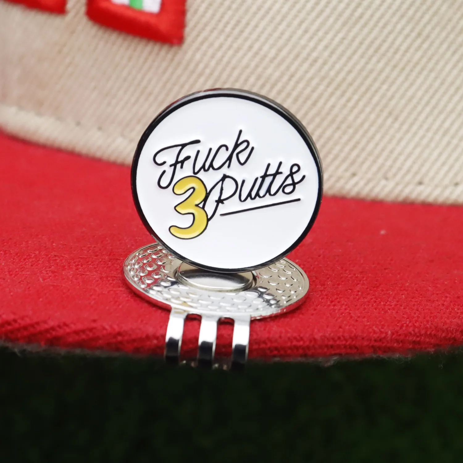 1 Pcs Golf Ball Marker Gift For Golfers Golf Cap Clips With Magnet Mark Golf Ball Position Removable Metal Drop Ship