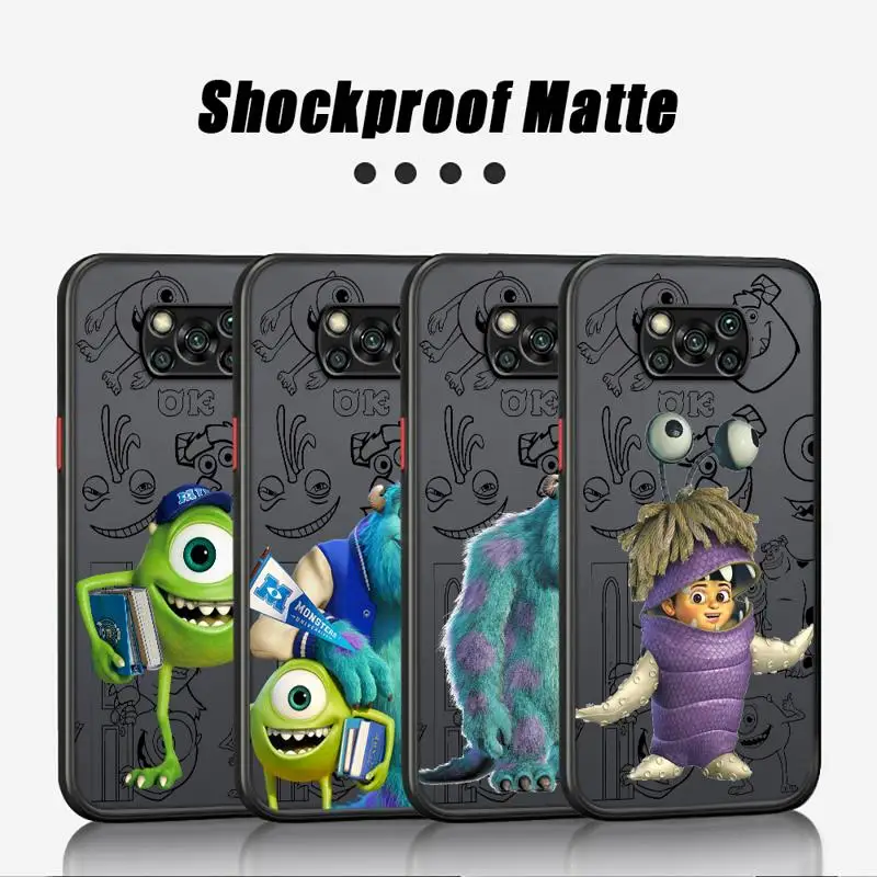 phone cases for Xiaomi Mi Poco X4 Pro 14 M5 Mi 11 C40 11T Pro funda case X3 NFC 13 12 Luxury Cover Disney Monster Jame Sullivan