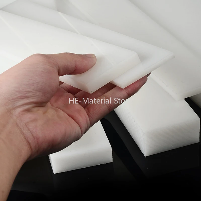 2 Buah Panjang 495Mm Nilon Putih (PA) Strip Panjang Tebal 3-20Mm Batang Persegi Plastik Tahan Aus Batang Datar Lebar 20/30/40/50-120Mm
