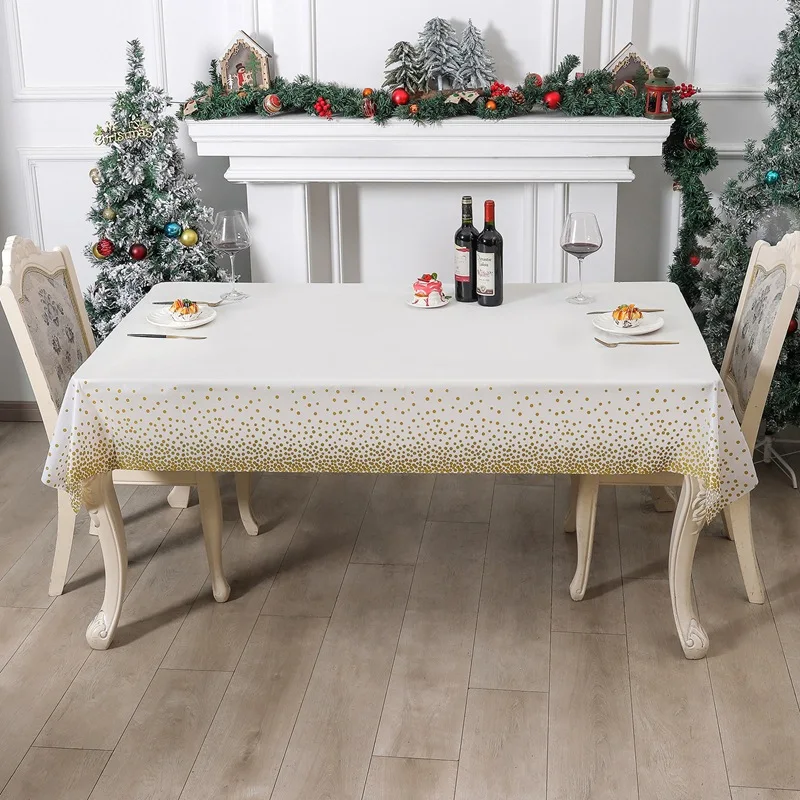 Premium Gold Dot Einweg-Tischdecke Wasserdichte Tischabdeckung für Geburtstagsfeiern Hochzeiten Babypartys Jubiläumsdekorationen – Detail 6