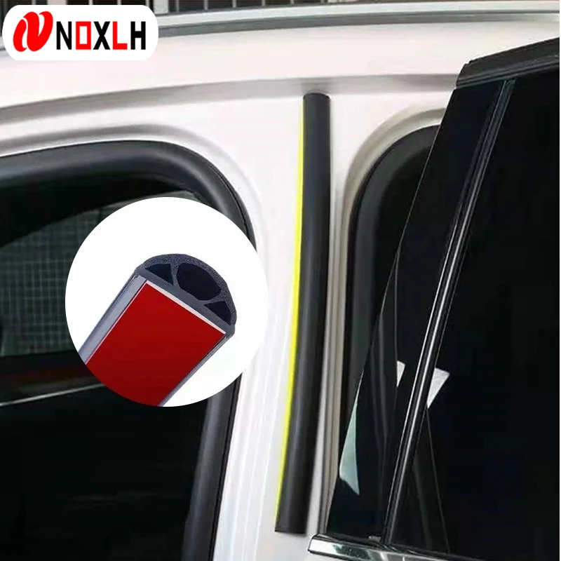 

2 шт. 50 см B-Pillar Автомобильная Уплотнительная наклейка, полоса, верхняя звукоизоляция двери, фотолента для герметизации автомобильных аксессуаров