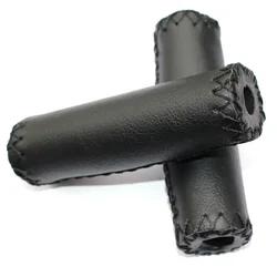 Handlebar Grips Leather Bicycle Grips Vintage-Bicycle Grips Retro Cycling Grip Bicycle Parts Bicycle Leather Handlebar