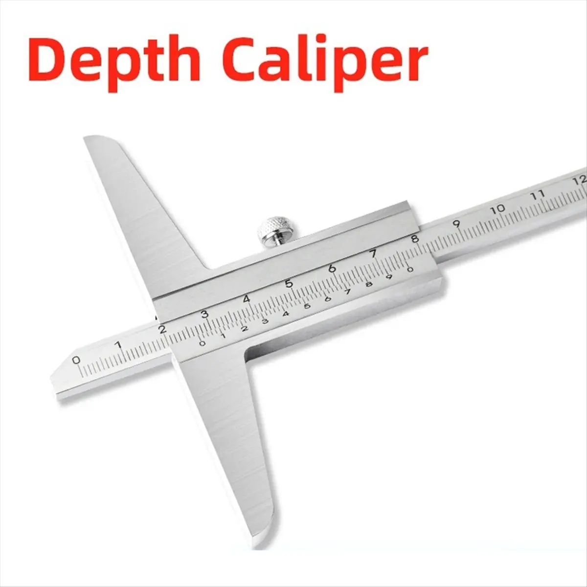 A63K& Depth Gauge Vernier Caliper Metal Calipers Woodworking Tools Measuring Tool Steel Gauges Depth Measurement 300mm