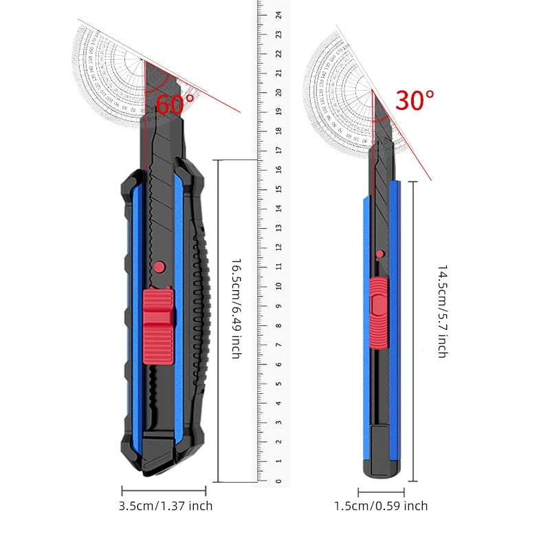 Multifunctional Utility Knife Grade Knife With Lock Portable Retractable Box Cutter Stainless Steel Utility Knife Supplies