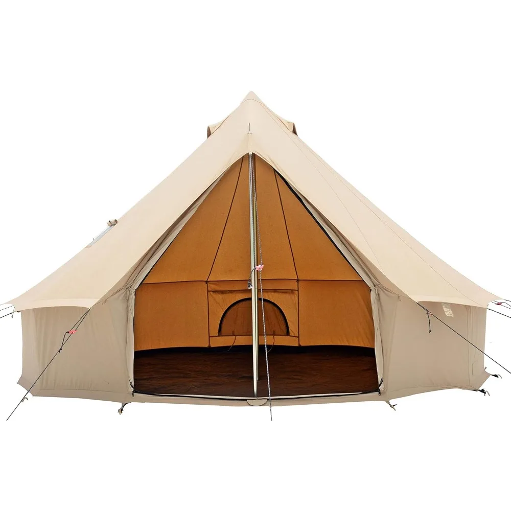 

Camping Tent Bell Regatta Canvas, Waterproof,4 Season Luxury Glamping Yurt Tent Outdoor,Breathable 100% Cotton Canvas Tent