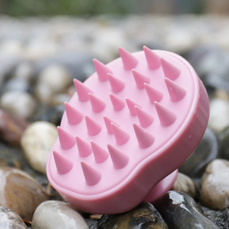 LOHAS Portable Hair Brush Slicone Shampoo Brushes Hair Massage Comb Dry Washing Head Scalp Massager Brush for hair growth