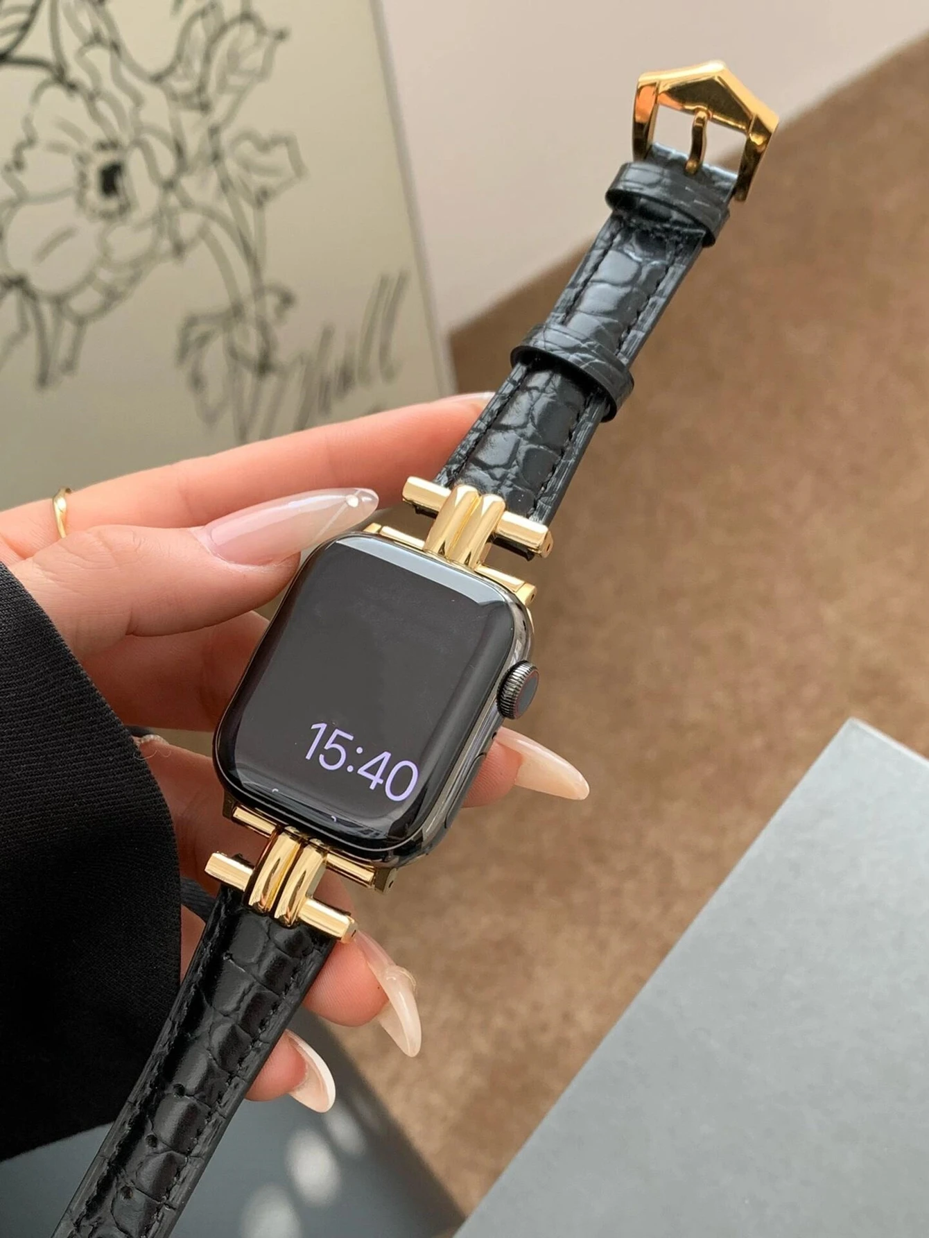 Leather loop Correa For Apple Watch band 11/10/9/8/7/6/5/4/3 38mm 40mm 41mm 42mm 44mm 45mm 46mm 49mm Strap image 5