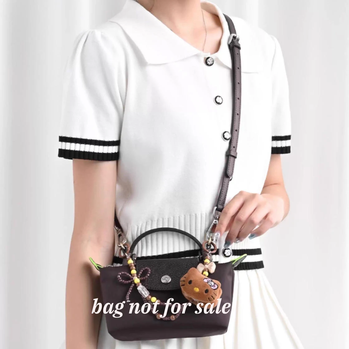 Leather Replace Crossbody Bag Strap Fit for Longchamp Mocha Terra Pomegranate Mini Shoulder Strap Without Punching Modification