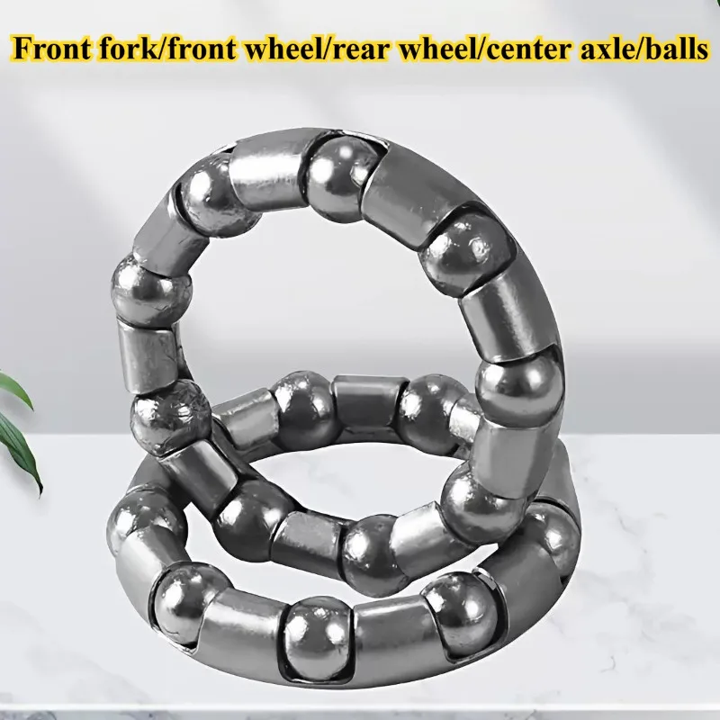 2pcs Bike Ball Crank Bearing Stainless Steel Bicycle Bearings Replacement Bike Parts Repair Accessories for Bike Front Rear