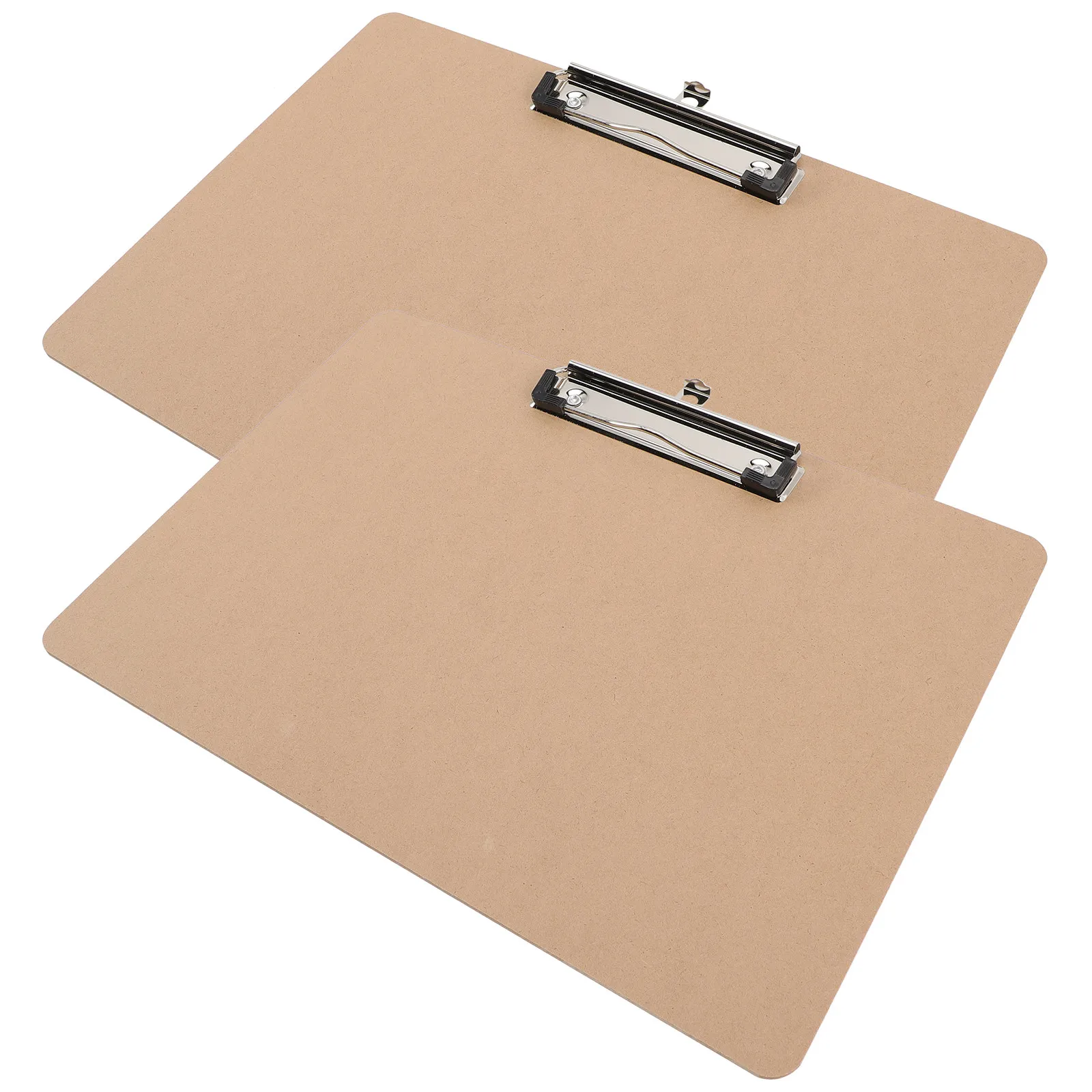 

2 Pcs Document Clip Board Folder Clipboard Writing Drawing Boards Khaki Pad Covered