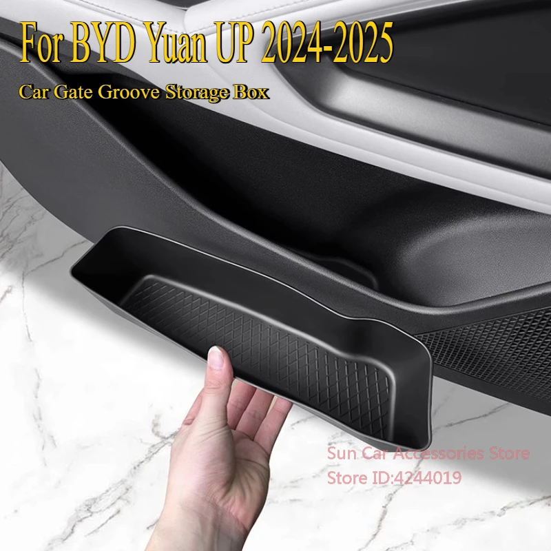 For BYD Yuan UP 2024-2025 Intelligent Driving Version TPE Car Gate Groove Storage Box Car Interior Modification Accessories