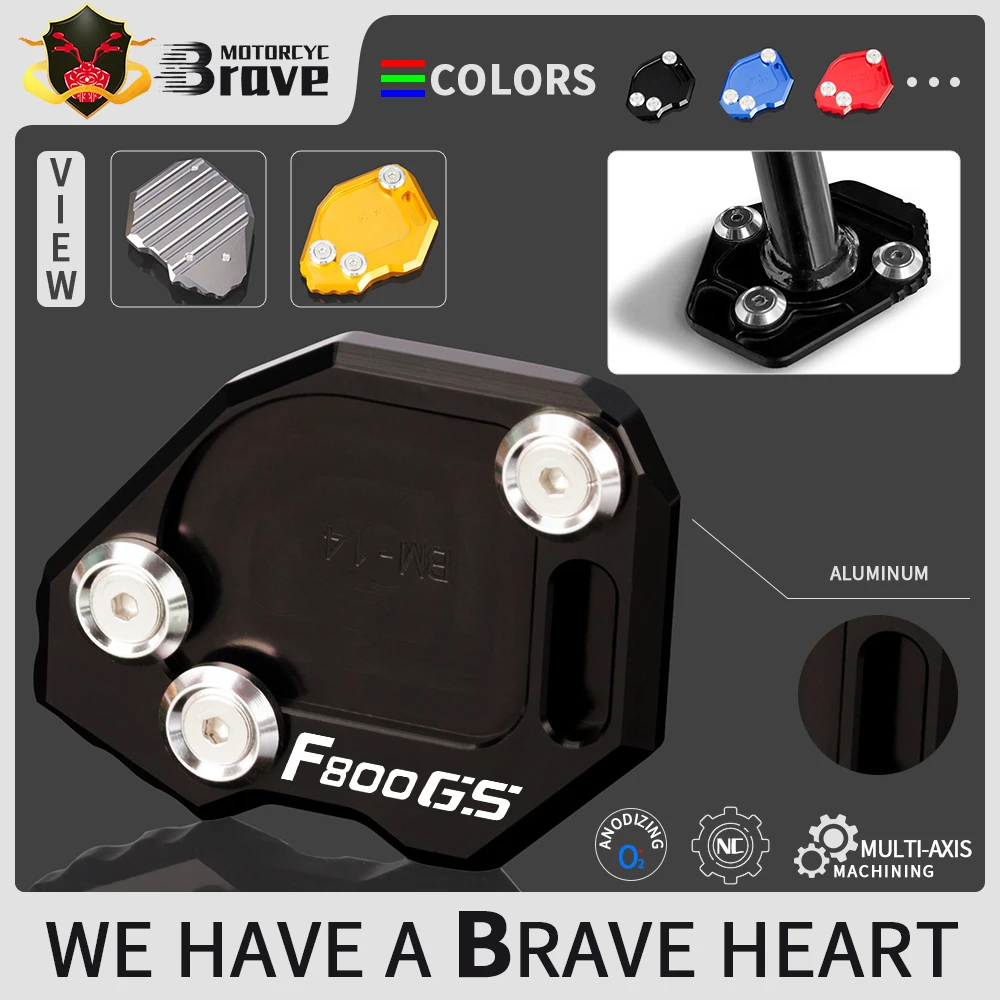 

For BMW F800GS F800 GS F 800 GS 2008 2009 2010 2011 2012 2013 2014 2015 Main Side Stand Cover Kickstand Support Pad Support