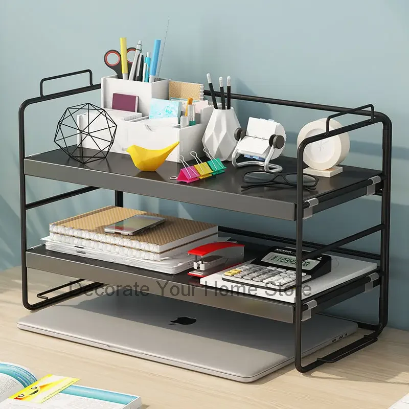 

Multi-layer Desktop Bookshelf Desk Organizer Bookcase Storage Rack Stationery Magazine Storage Holder Office Sorting Shelf