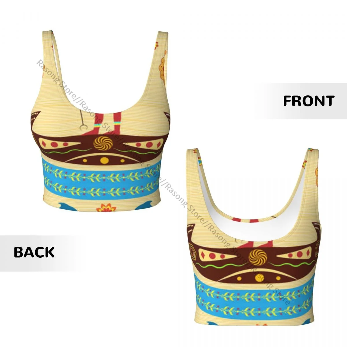 سترة اليوغا النسائية الصالة الرياضية المحاصيل القمم الأسطورية إله مصر القديمة الشارع الشهير تجريب تنفس تانك القمم الإناث #4