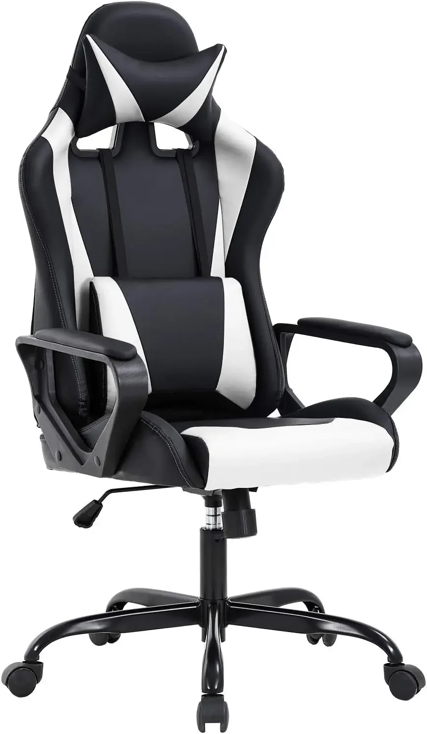 High-Back Gaming Chair PC Office Computer Racing PU Desk Task Ergonomic Executive Swivel Rolling with Lu