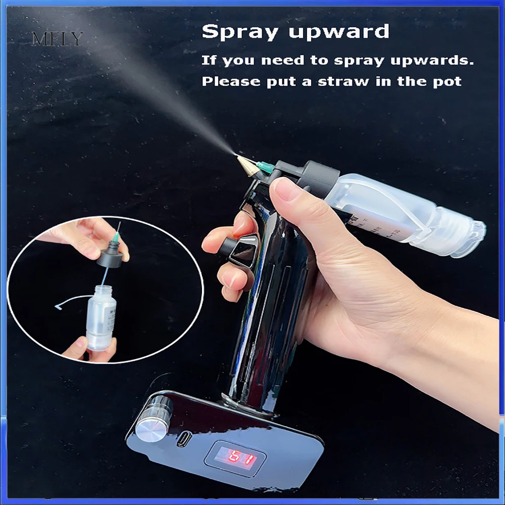 Air Pump No-Clean Cordless External Refinishing Spray Gun Portable Painting Tools Set Electric Model Hand Puppet Airbrush