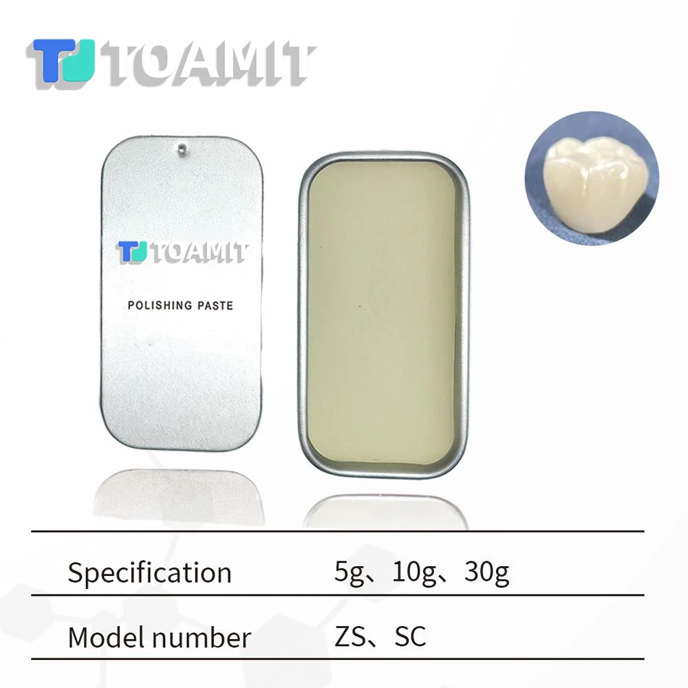 

5 г/10 г стоматологическая алмазная полировальная паста, фарфоровый зуб для циркония, стекла, керамики, внешний абразив, стоматологические лабораторные материалы