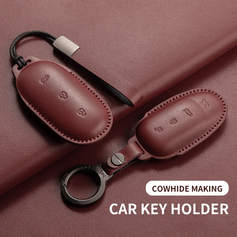 For Lixiang LEADING IDEAL L6 L7 L8 L9 Cortex Car Key Case Cover Protector Shell Fob Car Keychain Accessories