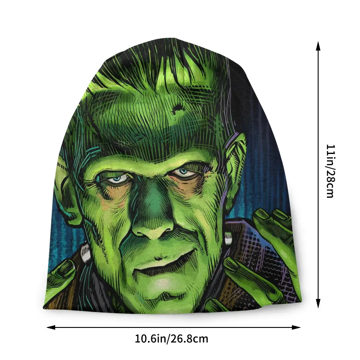 Humor Bonnet Homme Autumn Spring Thin Skullies Beanies Frankenstein Horror Film Caps For Men Women Creative Hats