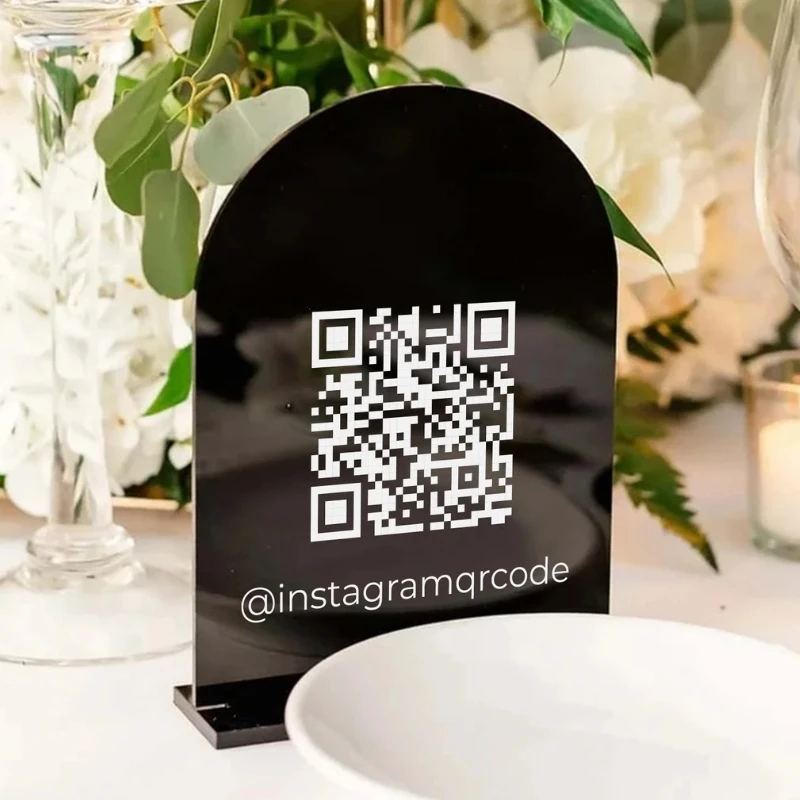 Signe de code QR personnalisé, signe de code QR, règle, uniquement pour le signe de code Ins, signe de médias sociaux, conception fixe