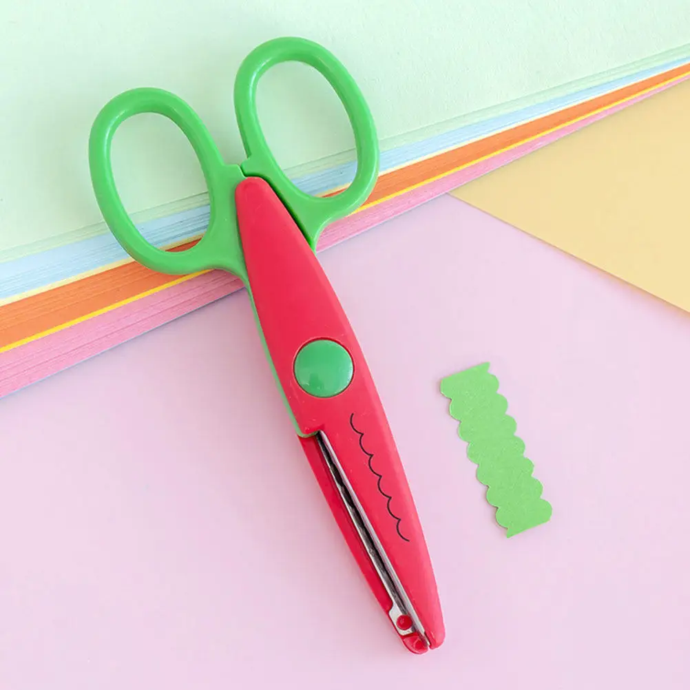

6pcs Scissors Premium Abs Stainless Steel Rounded Corner Plastic Cover Comfortable Grip For Diy Crafts Creative