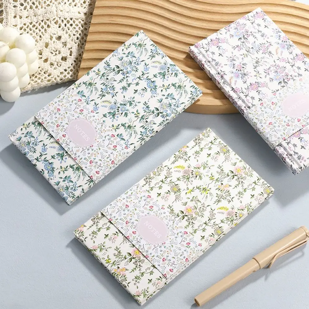 Durable Stylish A6 Cloth Notebook Fabric Cover Morandi Embroidered Notebook Compact Cotton Cloth Binding Student Diary Student
