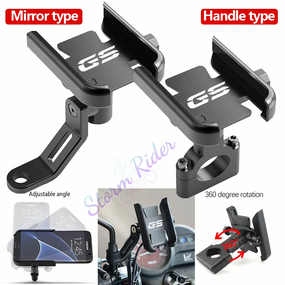 For BMW R1200GS R1250GS R 1200GS R1250 GS R 1250 LC Aluminum Bicycle Mobile Phone Holder Handlebar GPS Stand Bracket Motorcycle