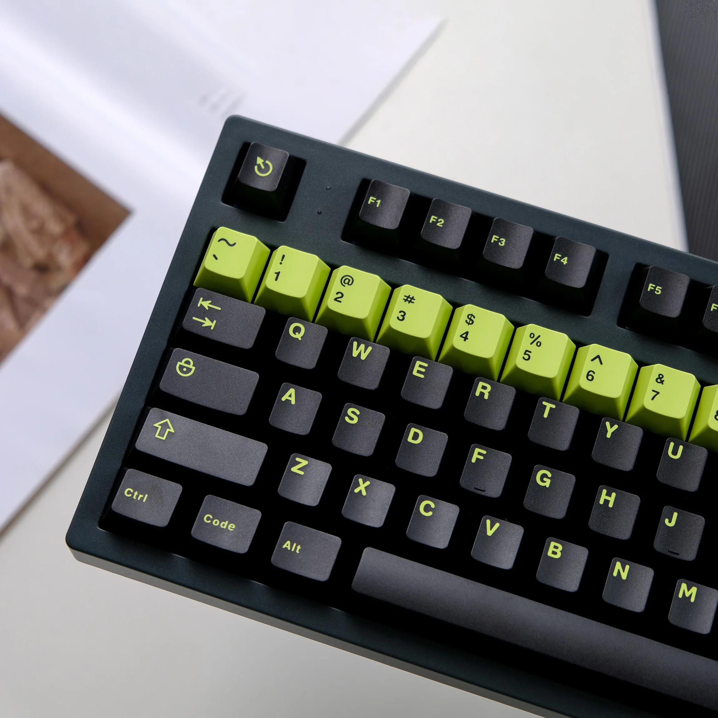 Cherry Profile 253 Keys Toxic Keycap Set Double Shot ABS Keycaps for Gateron MX Switches Mechanical Gamer Keyboard