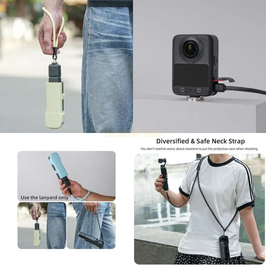 F62C حزام رقبة للكاميرا قابل للتعديل ومضاد للانزلاق مع قفل لولبي آمن #1