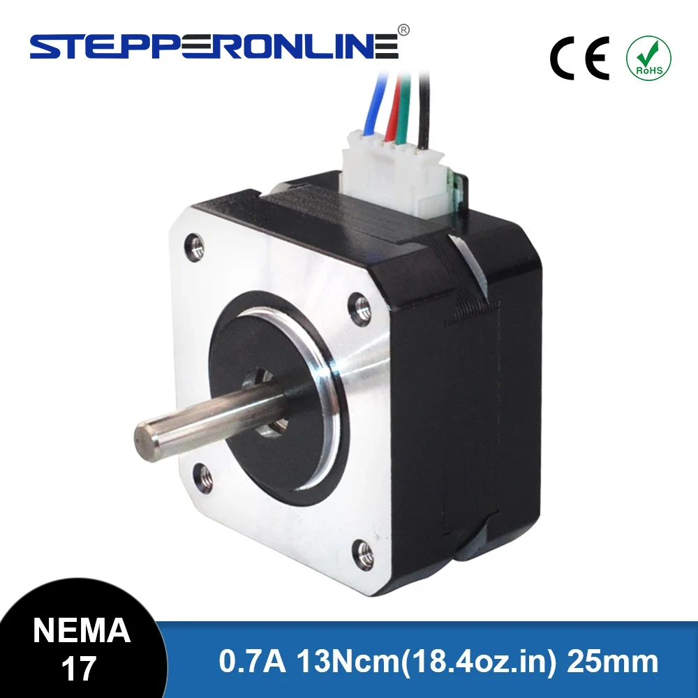 4-Lead Nema 17 Stepper Motor 42 Motor Nema17 Step Motor 0.7A 25mm 13Ncm(18.4oz.in) 3D Printer Motor CNC Robot