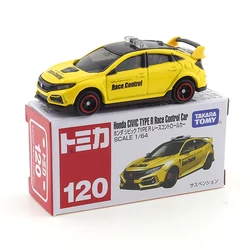 TAKARA TOMY TOMICA No.120 Honda Civic Type R Race Control Diecast Automotive Model Ornaments Cas Toys Gift Decorations