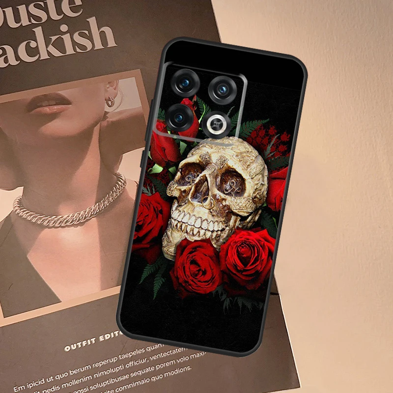 Flower Skull Case For OnePlus Nord 6 CE 5 2 3 4 Lite N20 N30 OnePlus 15 15T 13 12 11 10T 13T 13R 12R 15R