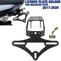 For KAWASAKI NINJA 650 NINJA650 Z 650 Motorcycle Tail Tidy Fender Rear License Plate Holder With Led Light  Z650 2017-2024 2023