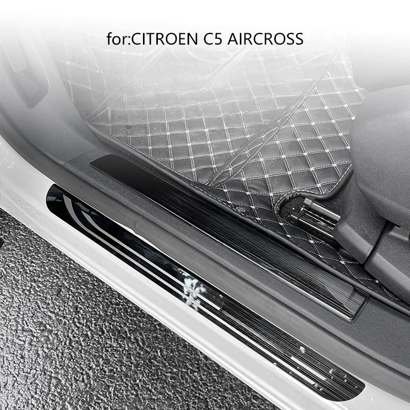 

For Citroen C5 AIRCROSS 2023 Stainless Steel Door Sill Scuff Plates, OEM Style Anti-Scratch Guard