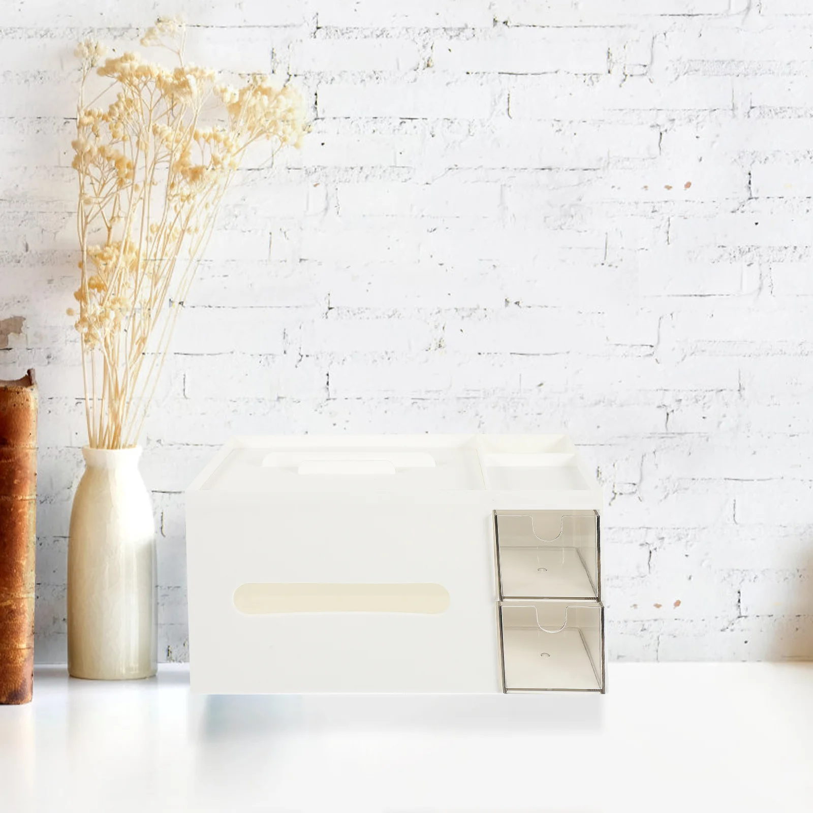 Desk Organizer Drawer Type Storage Case for Makeup Brushes Stationery Cute Multi-Function Practical Desktop Cute Desk Organizer