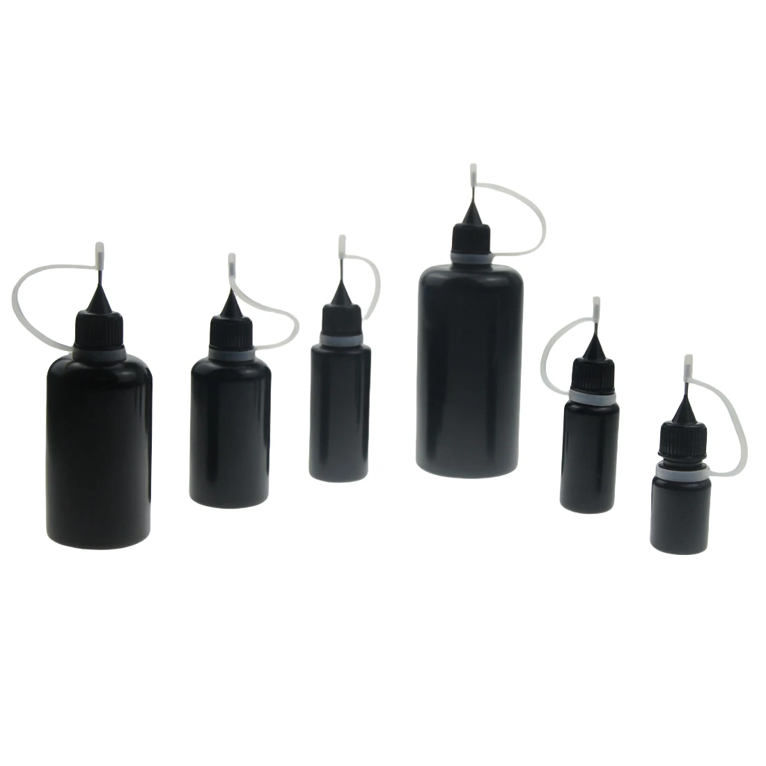 5/10/20/30/50/100ml 플라스틱 짜기 바늘 병 리필 가능한 Dropper 용기 바늘 캡이있는 매니큐어 접착제 잉크 비어 있음!
