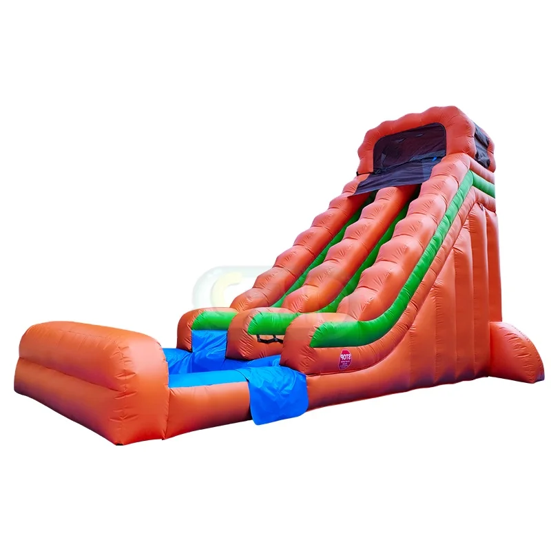 

Cheap Giant Waterslide Commercial Orange Inflatable Water Slide Pool