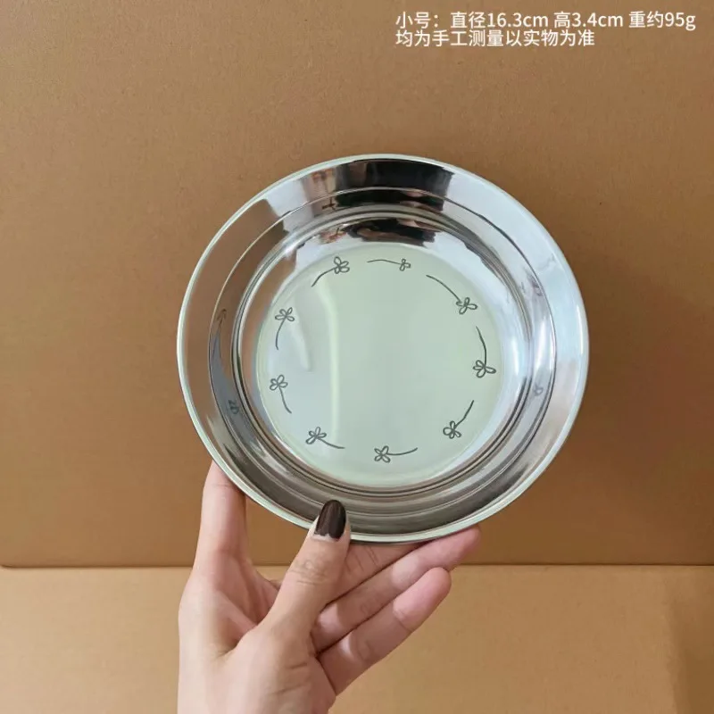 Thickened 316 Stainless Steel Plate Food Grade Plate Household Prepare Plate