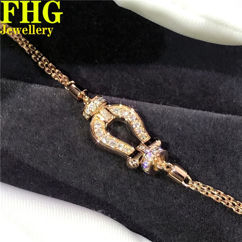 Natural Diamond 0.42Ct 18K Rose Gold Diamonds Bracelet Ladies   irthday Gift Party Wedding Jewelry