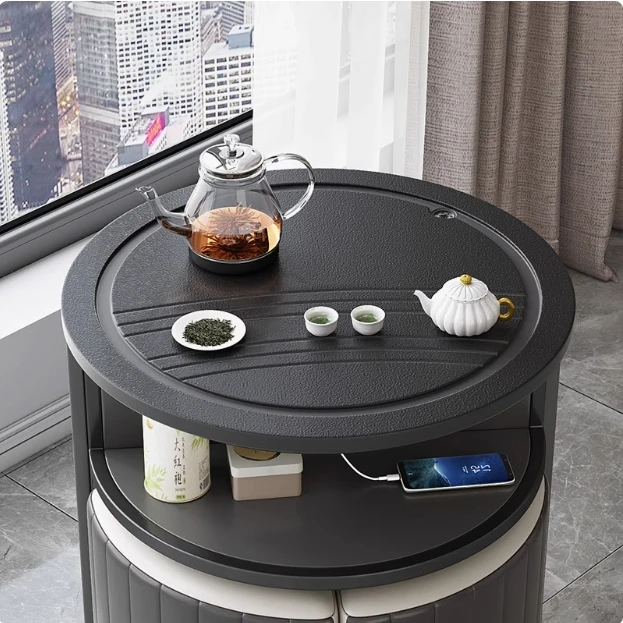 Movable   table Household table Fire stone Kung Fu tea table Simple small apartment multi-functional balcony tea cart