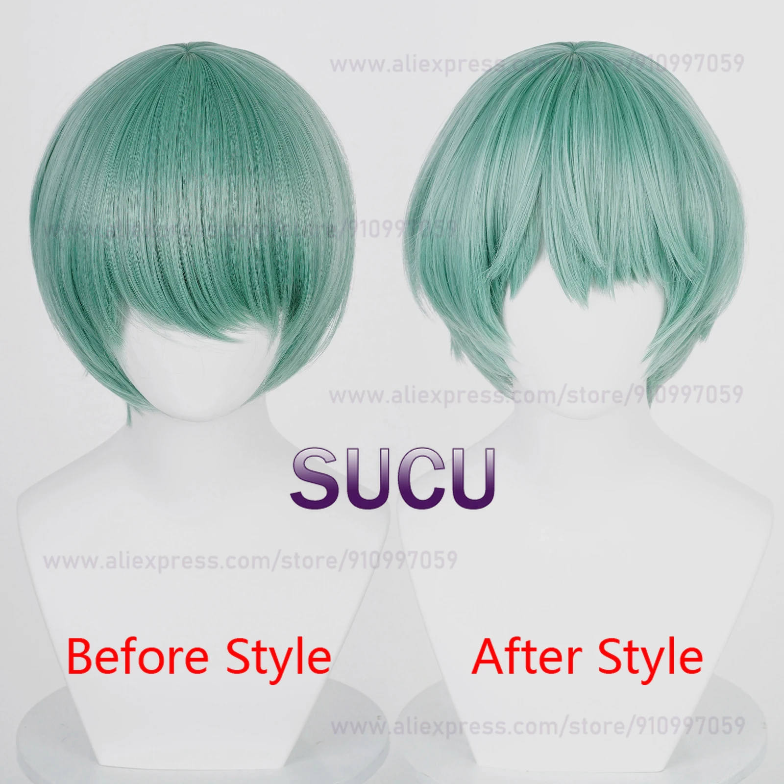 Saja Boys Baby คอสเพลย์วิกผมภาพยนตร์ 30 ซม.สั้นผู้ชายสีเขียวผมปีศาจเด็กคอสเพลย์วิกผมหมวกวิกผมฟรี