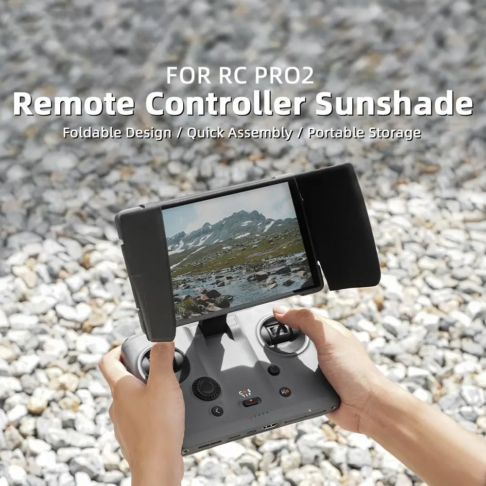 Foldable Sun Hood Lightweight Anti-Glare Screen Sunshield Quick Release Screen Hood for DJI RC Pro 2 Drone Remote Accessories