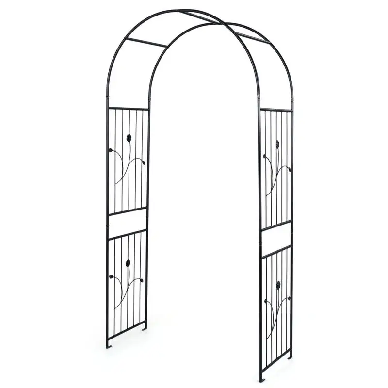 Garden Arch 87 Inches Tall Heavy Duty Metal Arbor Trellis Archway for Climbing Plants